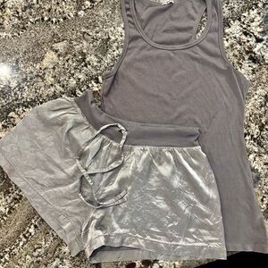 Pj Harlow Charlie Tank & Mikel Satin Boxer Shorts Pajama Set